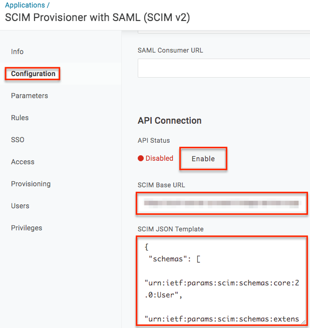 OneLogin SCIM Configuration