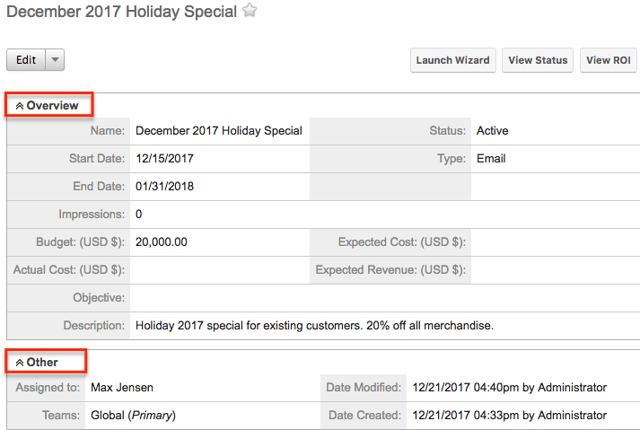 UI DetailView Panels