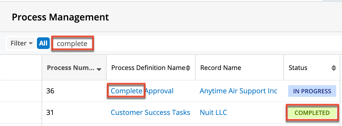 Process SearchingProcesses