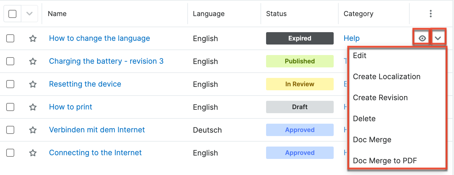 KnowledgeBase LVRecordActionsMenu