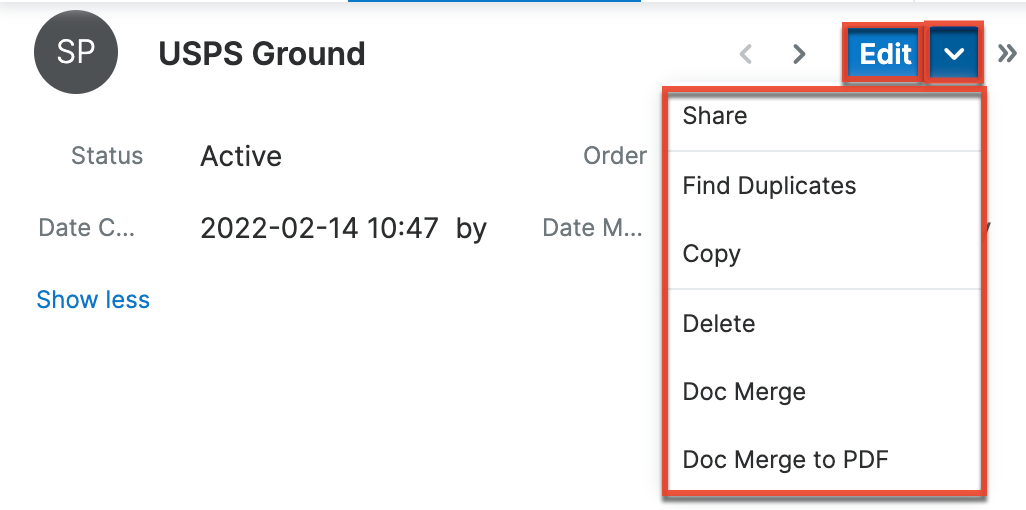 ShippingProvider RVActionsMenu