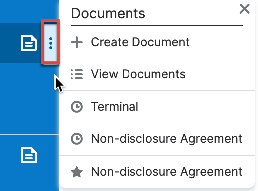 Documents ModuleTabMenus