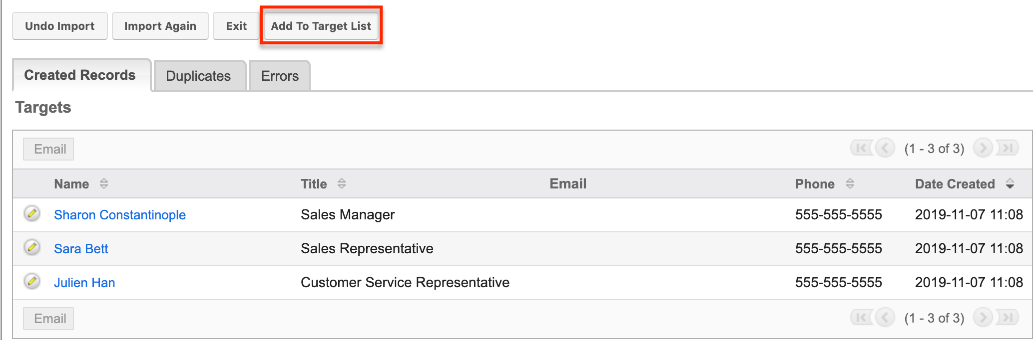 TL Import Add Button