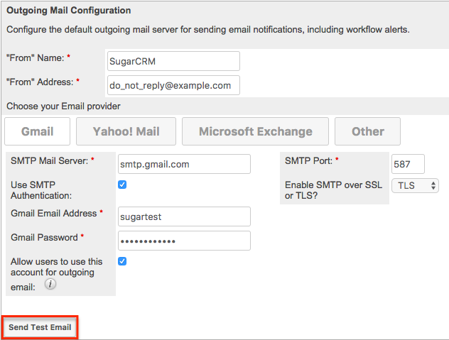 TSEmailQueue OutgoingEmailConfiguration