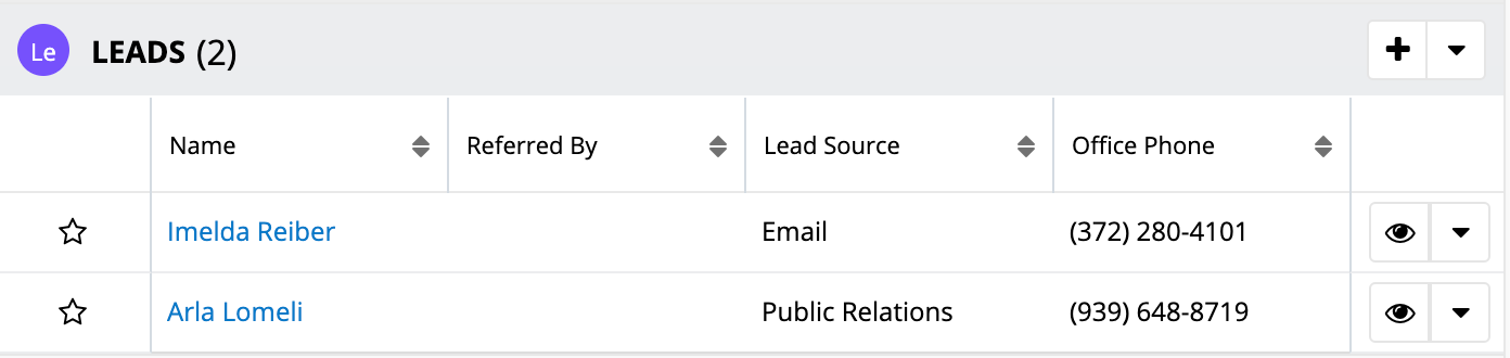 TL List View Results
