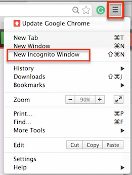 Chrome NewIncognitoWindow