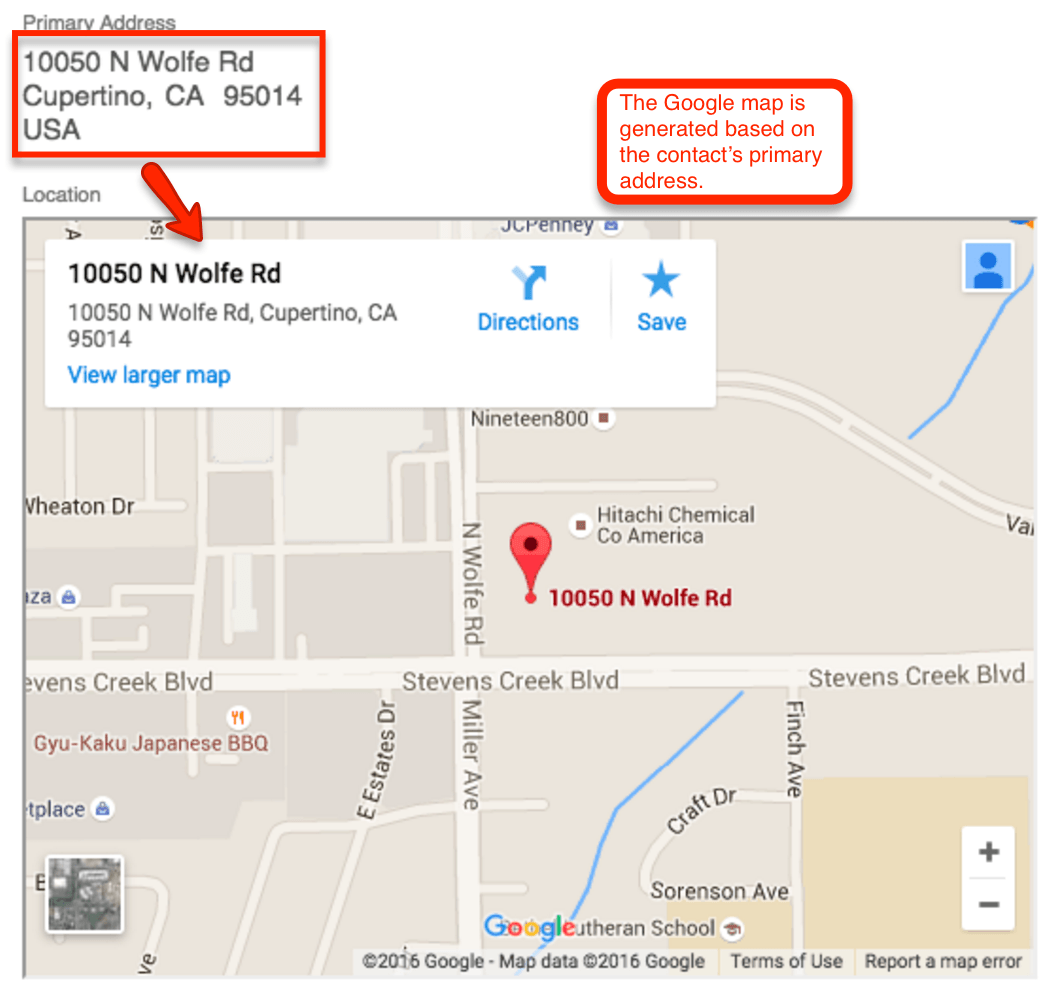 LocationResults ContactRecord