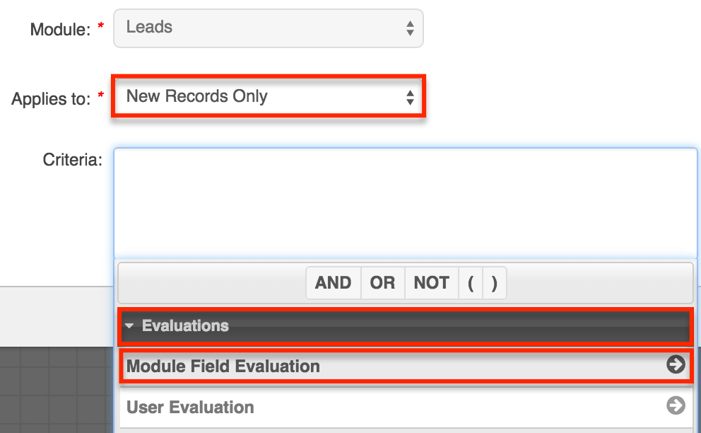 Evaluation ModuleFieldEval