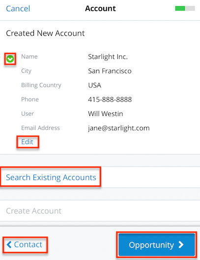 LeadConversion AccountStep