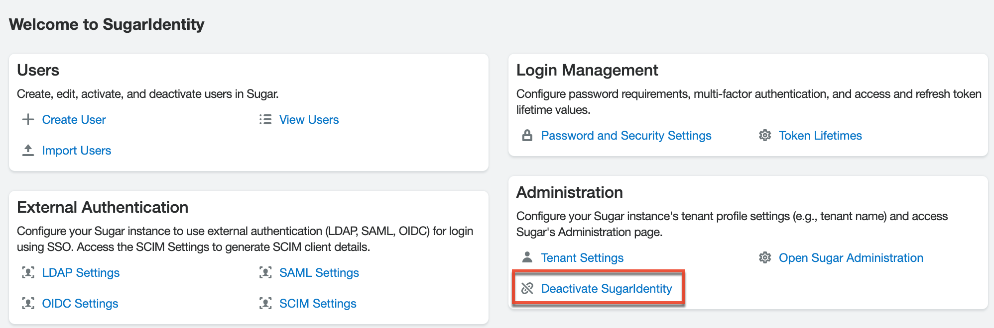 SugarIdentity_Home_DeactivateSugarIdentity