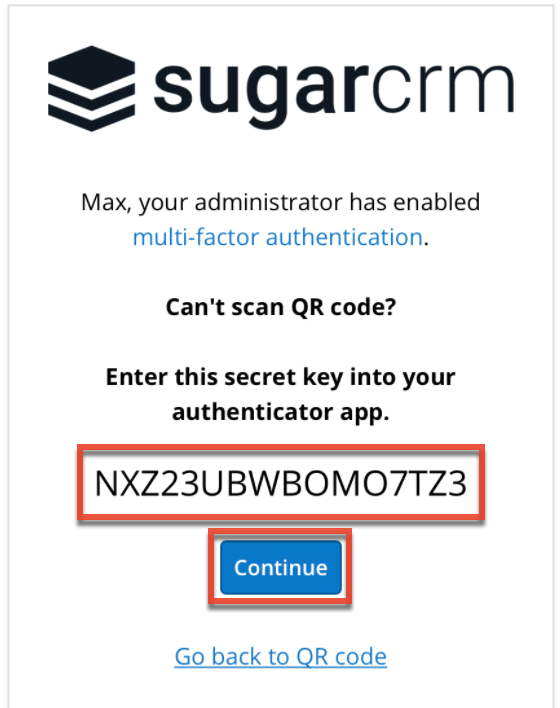 Mobile LoginMFA SecretKey