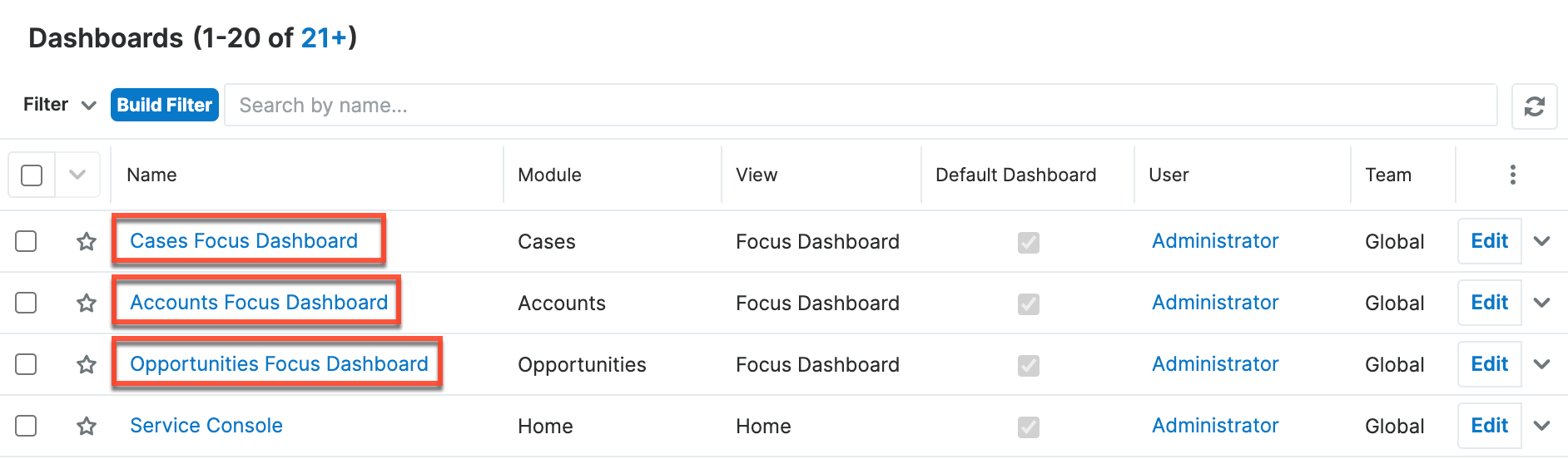 Console ManageDashboards DashboardsLV DetailsDashboards