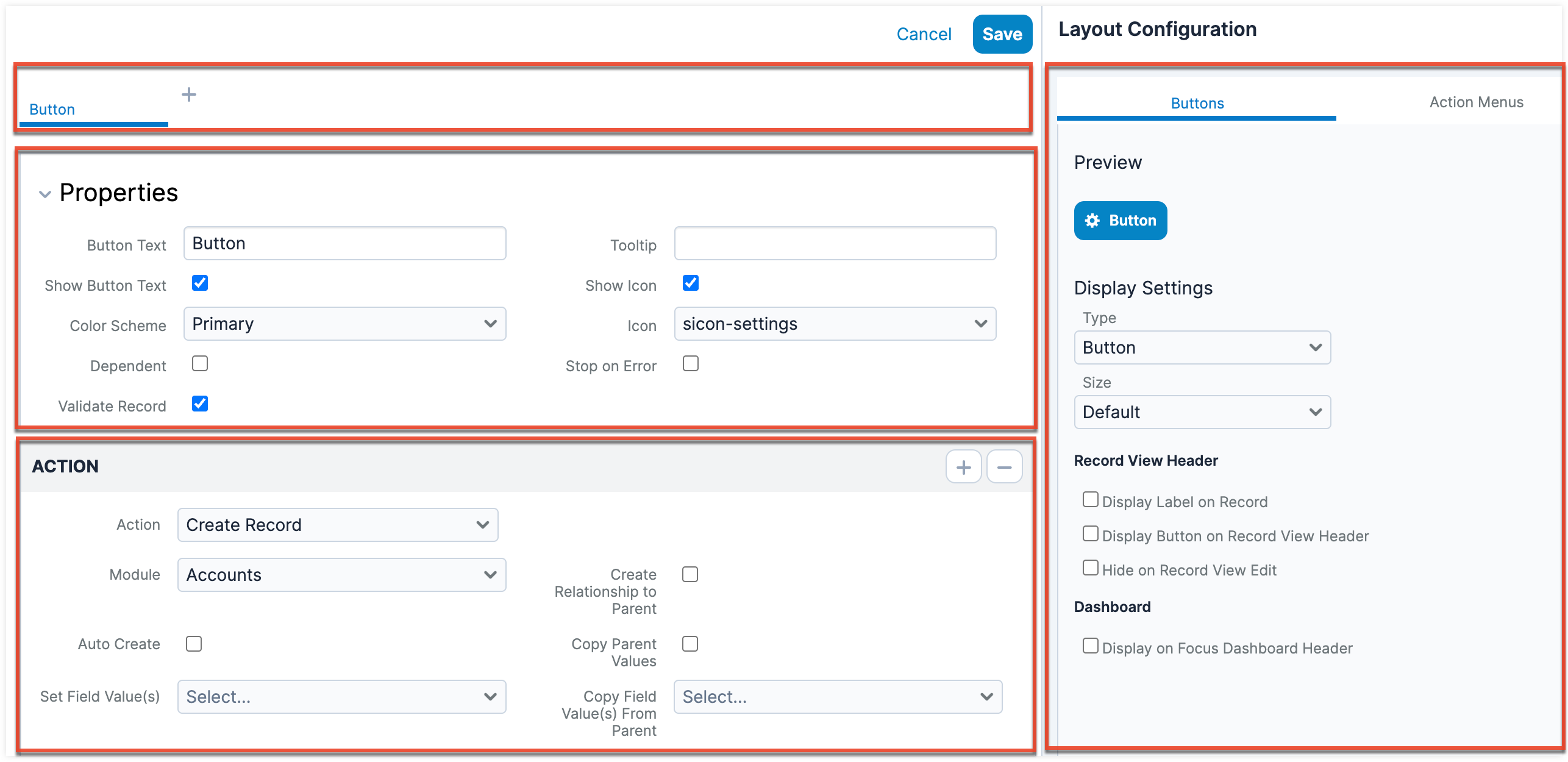 Action Buttons_ConfigurationDrawer