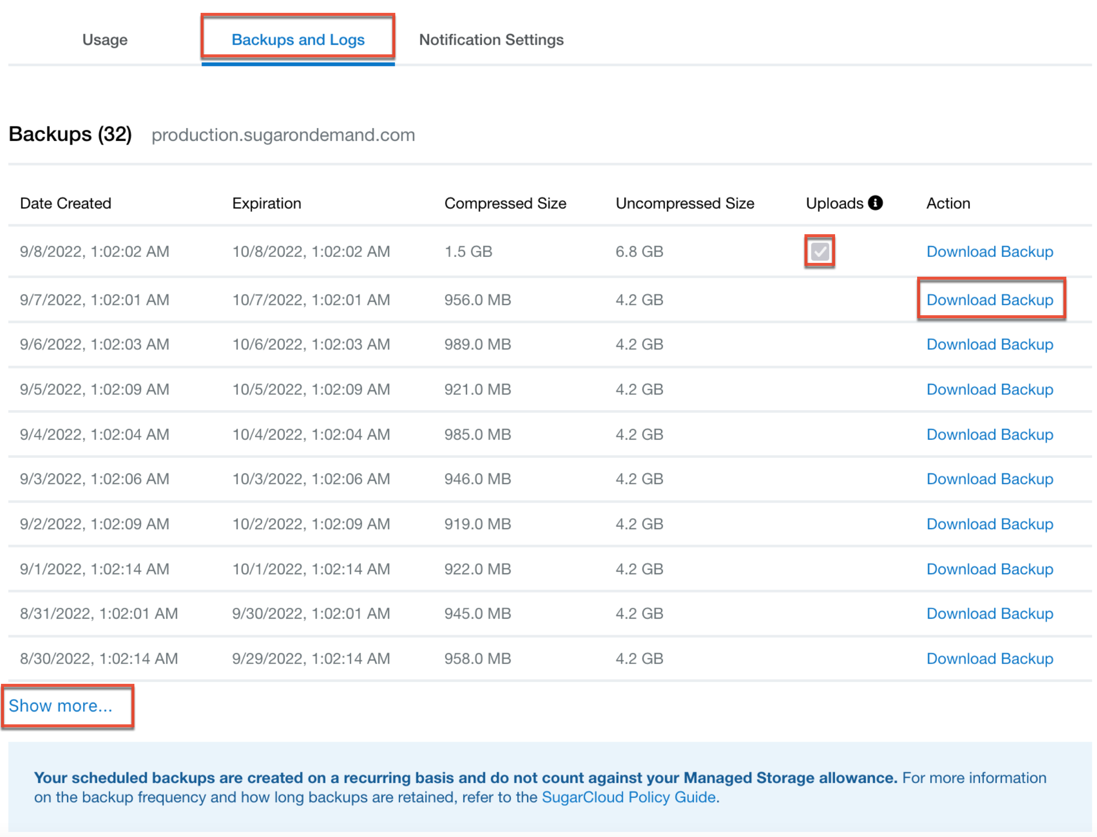 SugarCloudInsights Backups1