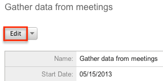 Click edit from DV proj tasks