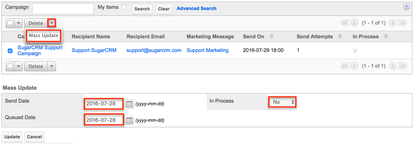 C1 MassUpdate Process