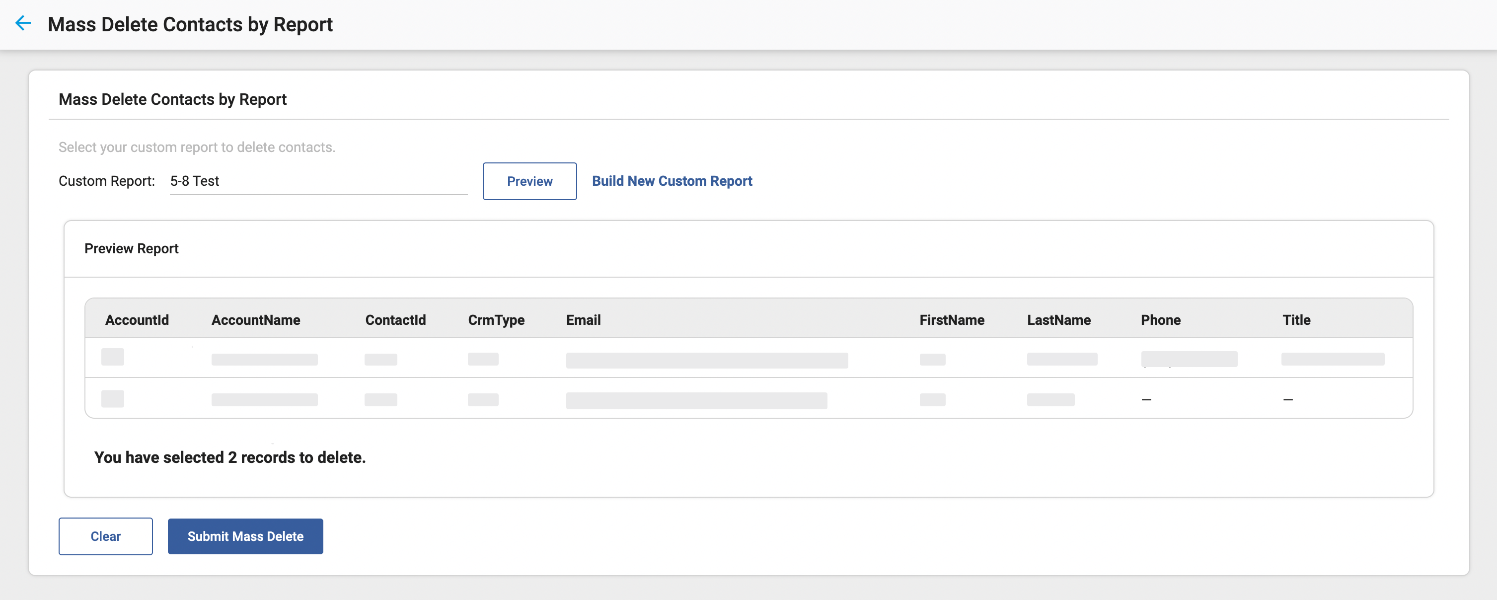 SM UG Contacts massdelete