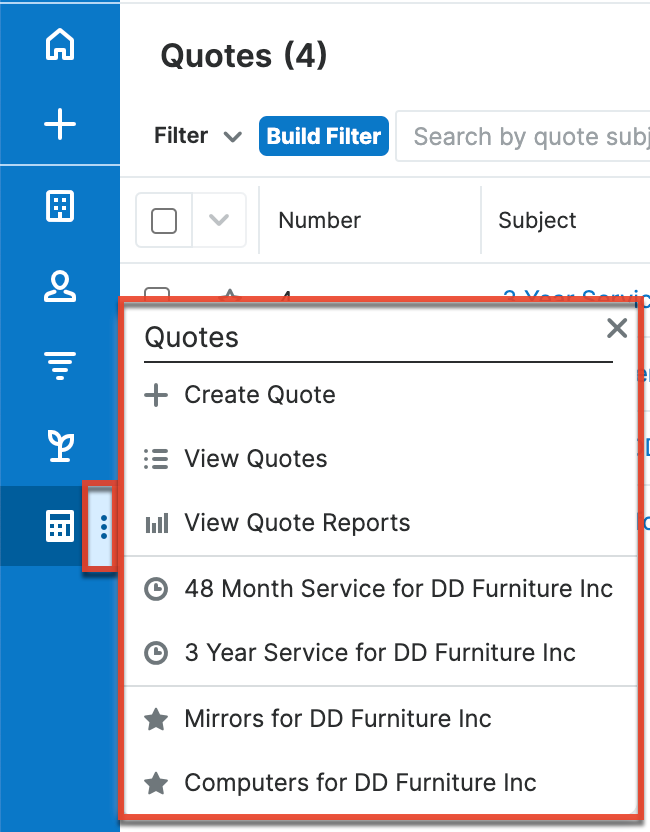 Quotes ModuleTabMenu