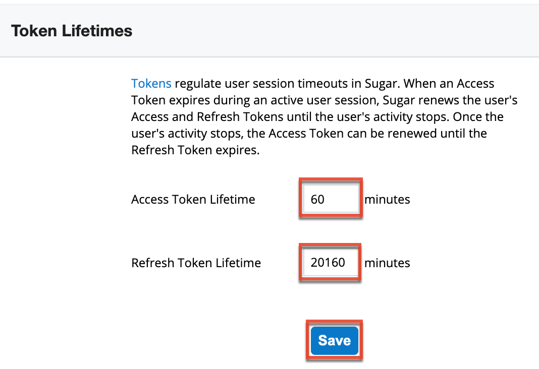 SugarIdentity TokenLifetimes