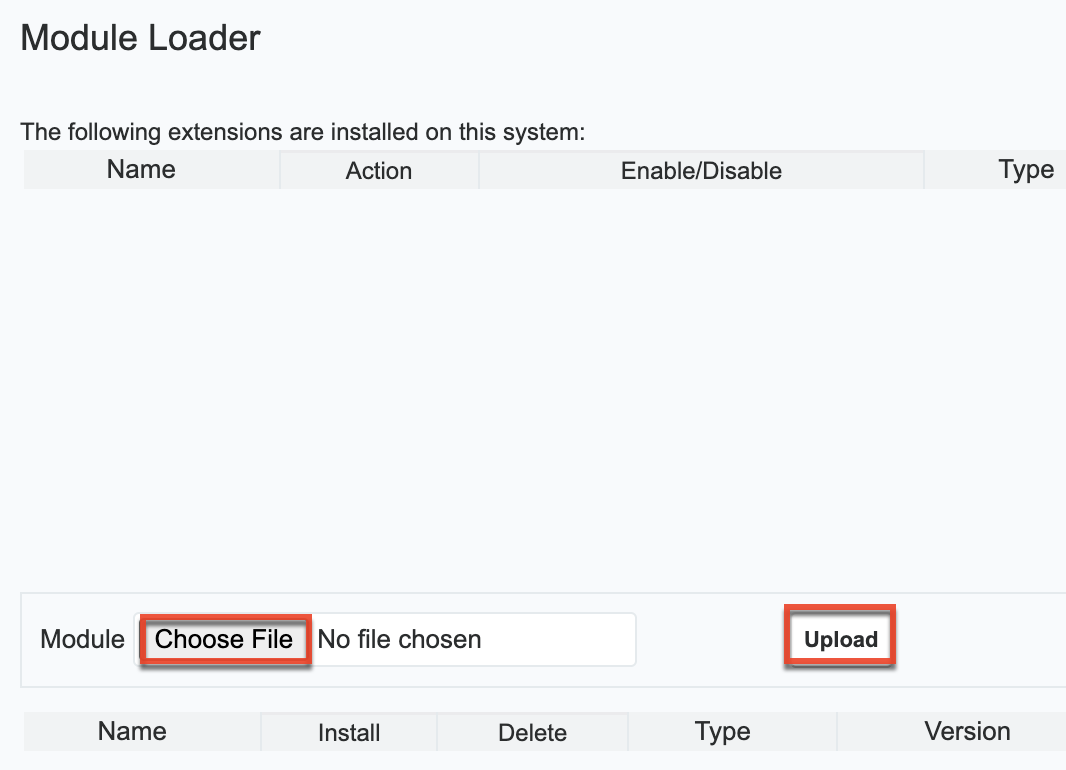 Module loader choose file