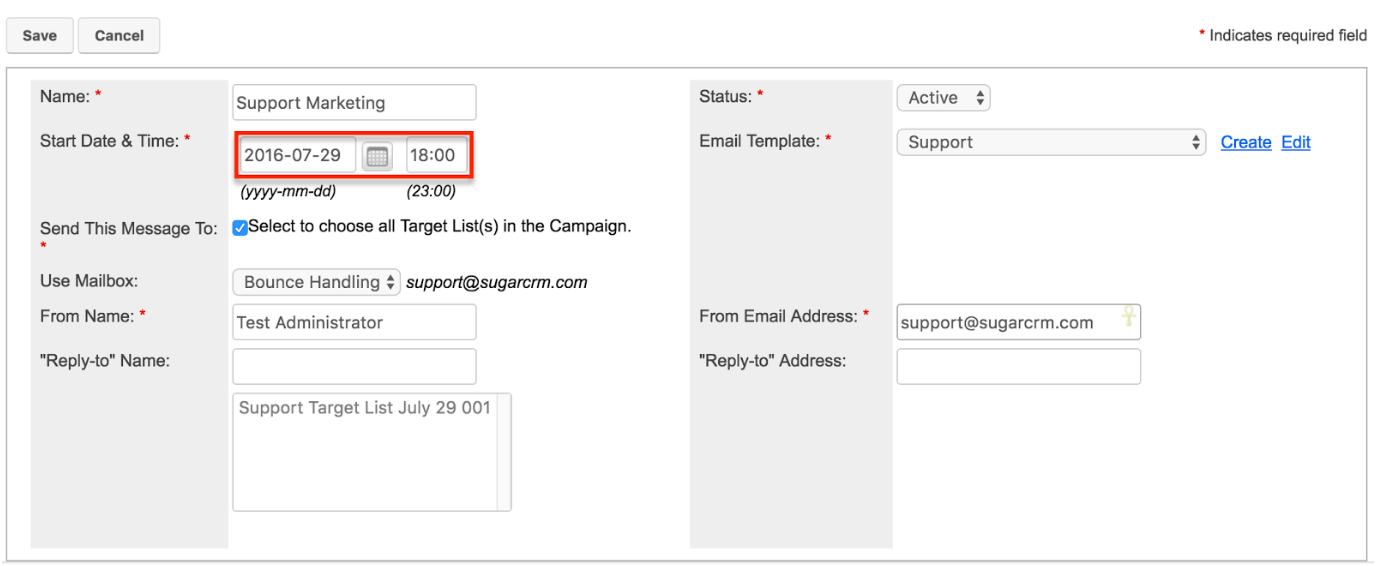 C1 EmailQueue StartDateTime