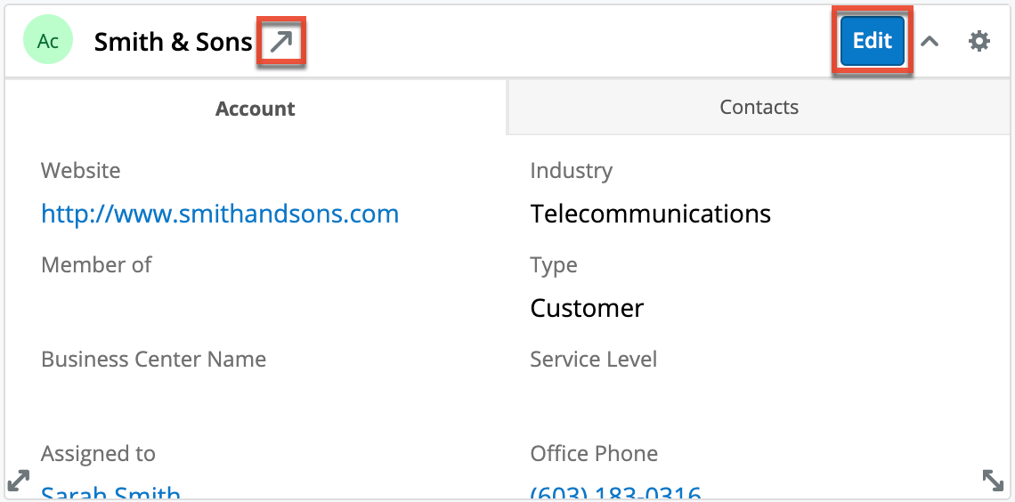 D&D RecordViewDashlet ArrowIcon