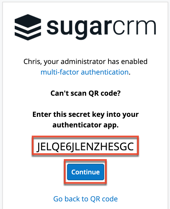 OPI LogIn MFA SecretKey