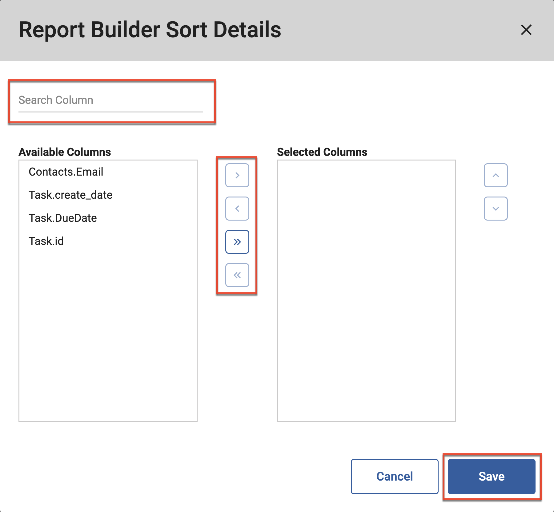 SM UG Reports sortdetails