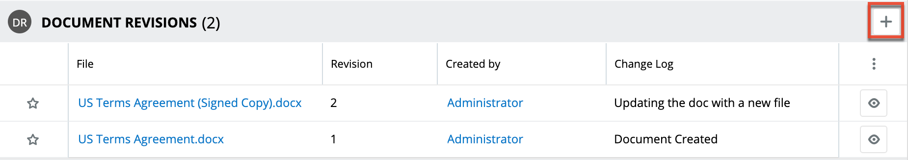 Documents DocumentRevisionsSubpanel