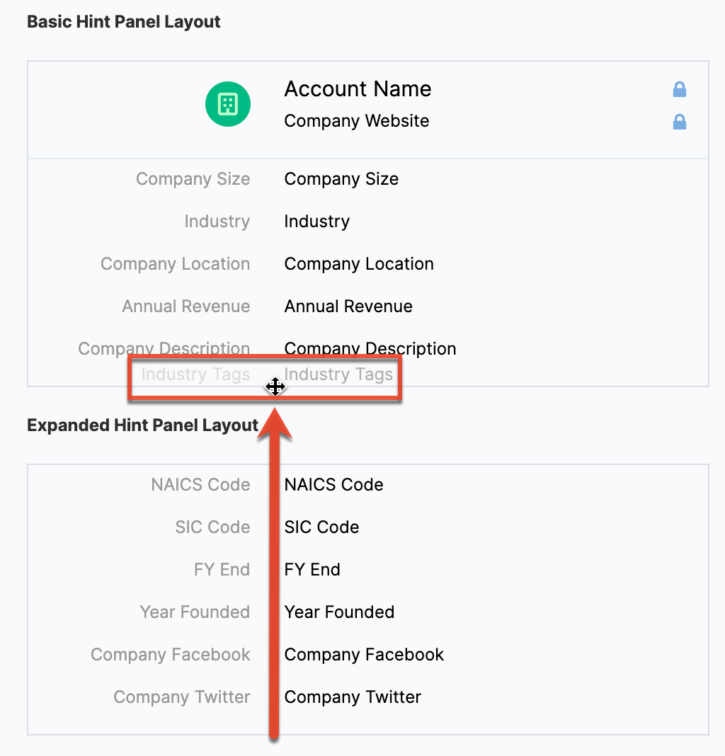 Drag And Drop Hint Fields