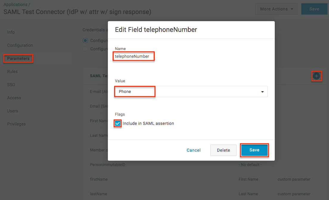SAMLAttributeMapping Okta Attributes