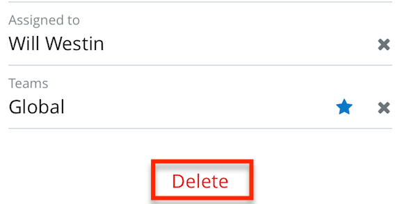 Mobile EditView Delete