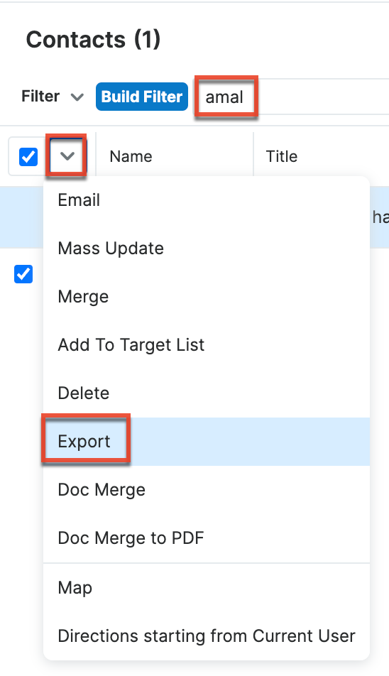Export the data