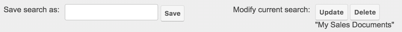 Search Documents AdvSearch DeleteSavedSearch