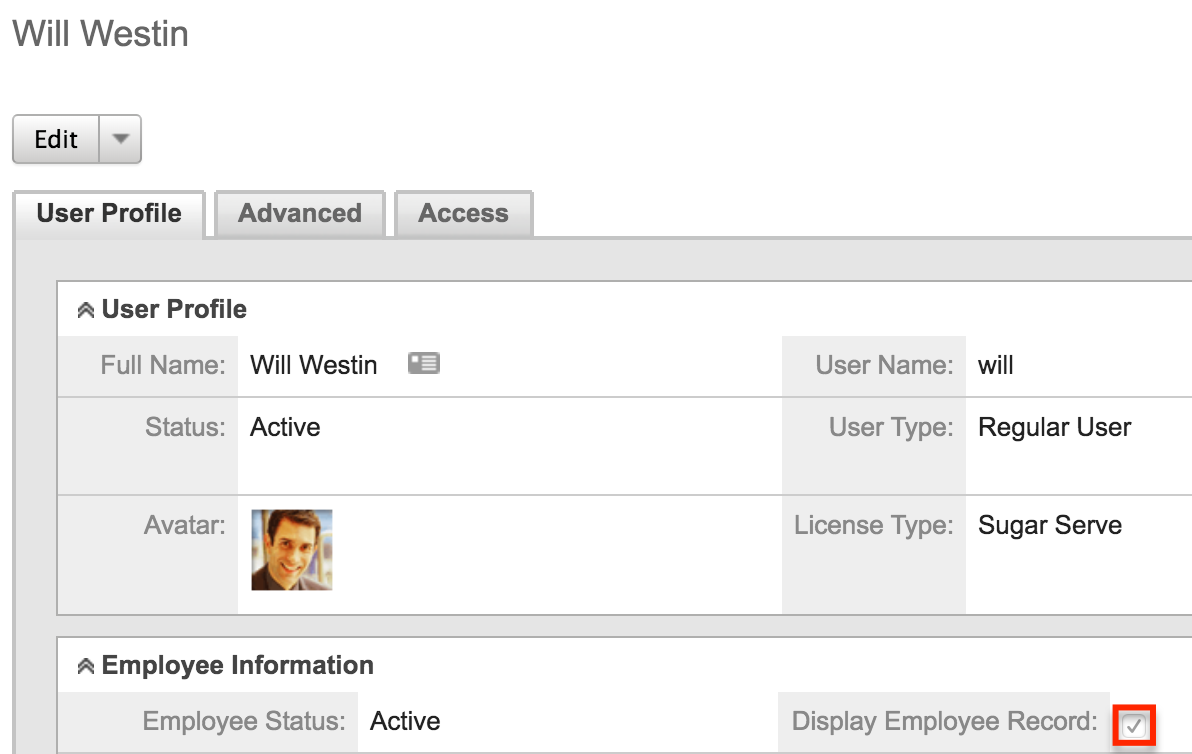 EE UserProfile DisplayEERecord1