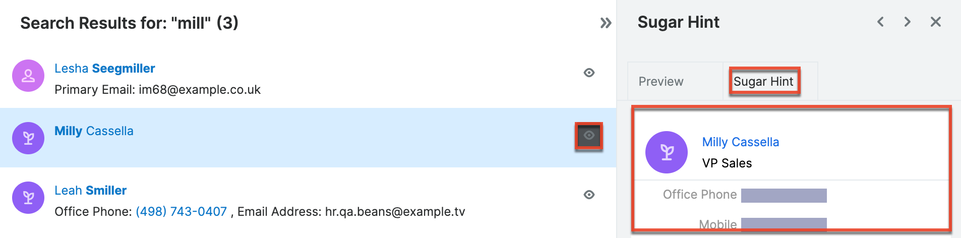 Accessing via global search