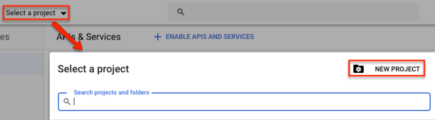 ConfiguringSSOWithGoogleUsingOIDC_SelectAProject_NewProject