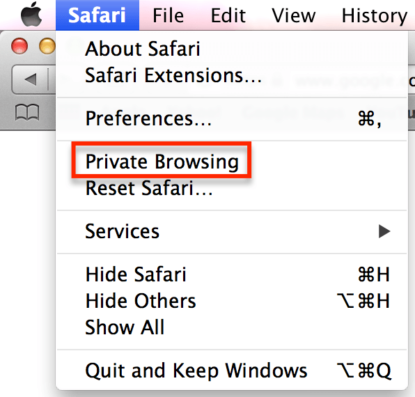 Safari PrivateBrowsing