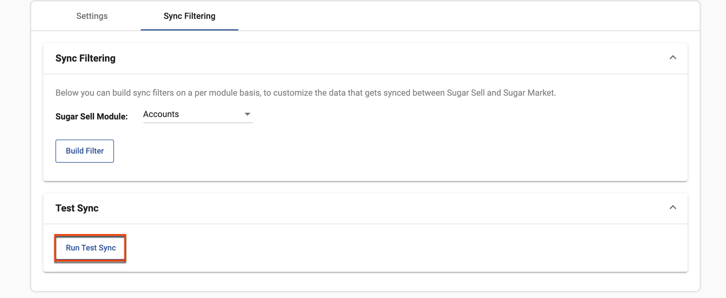 SM CRM sugar testsync