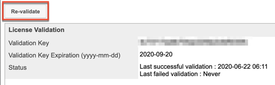 System LicenseMgmt Revalidate
