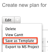DV Action Menu template