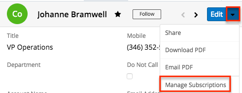 Contacts RV RecordActionsMenu ManageSubscriptions