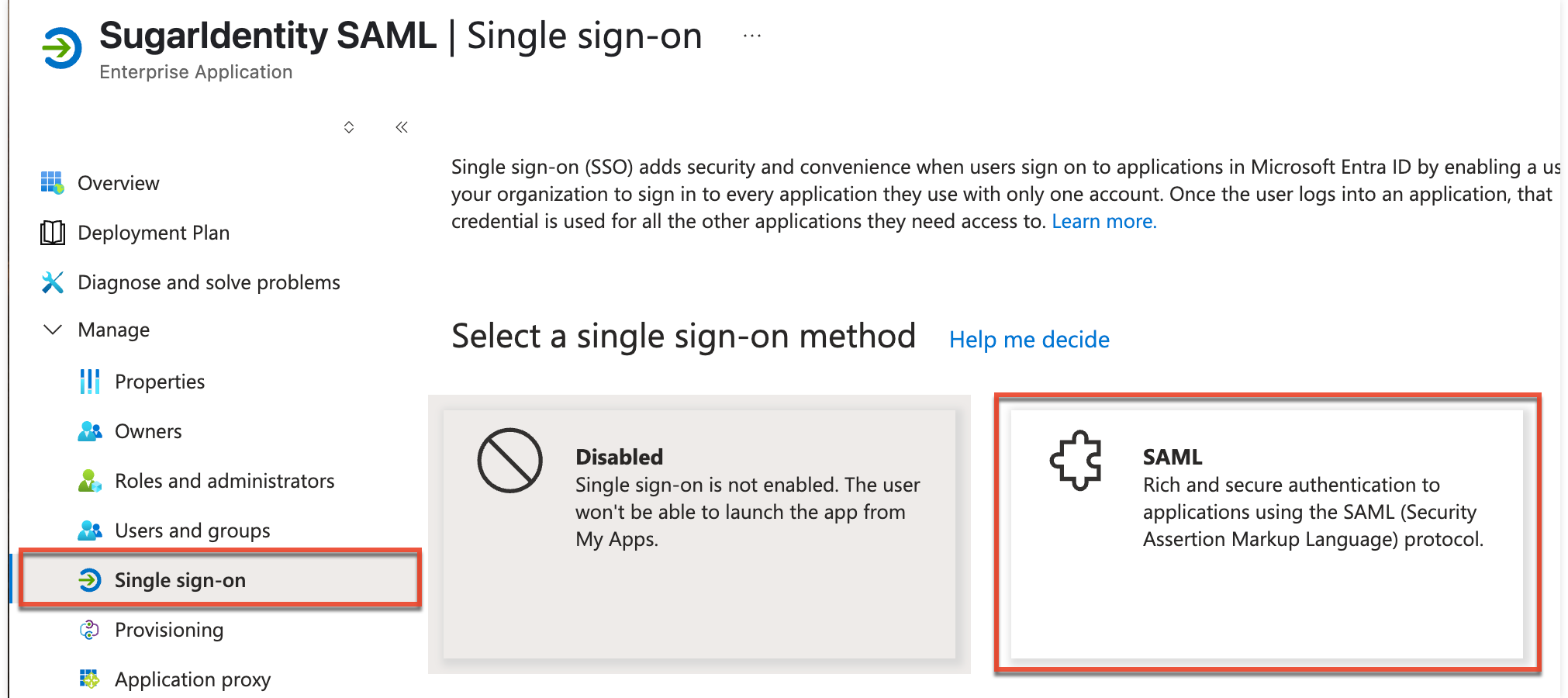 ConfiguringSSOWithAzureUsingSAML_SingleApp_SingleSignOn