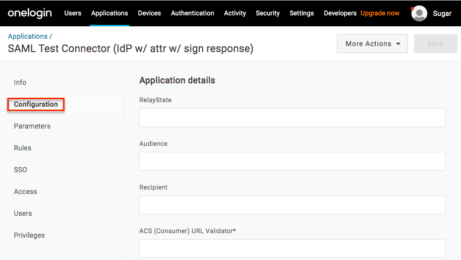 OneLogin SAML ConfigurationSettings1