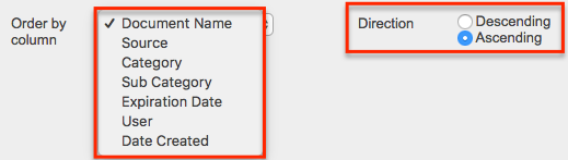 LegacySearch AdvSearch LayoutOptions OrderByColumn