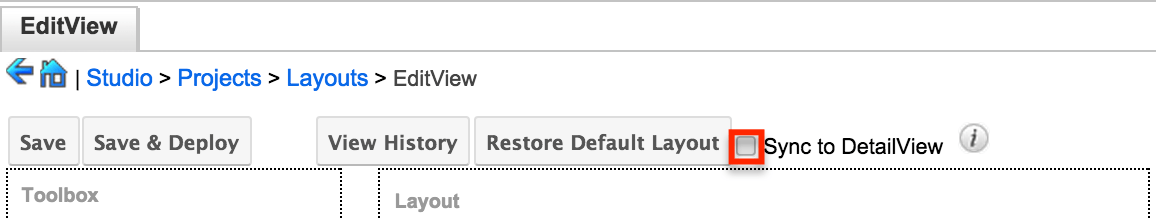 Studio7.7 SyncDetailView