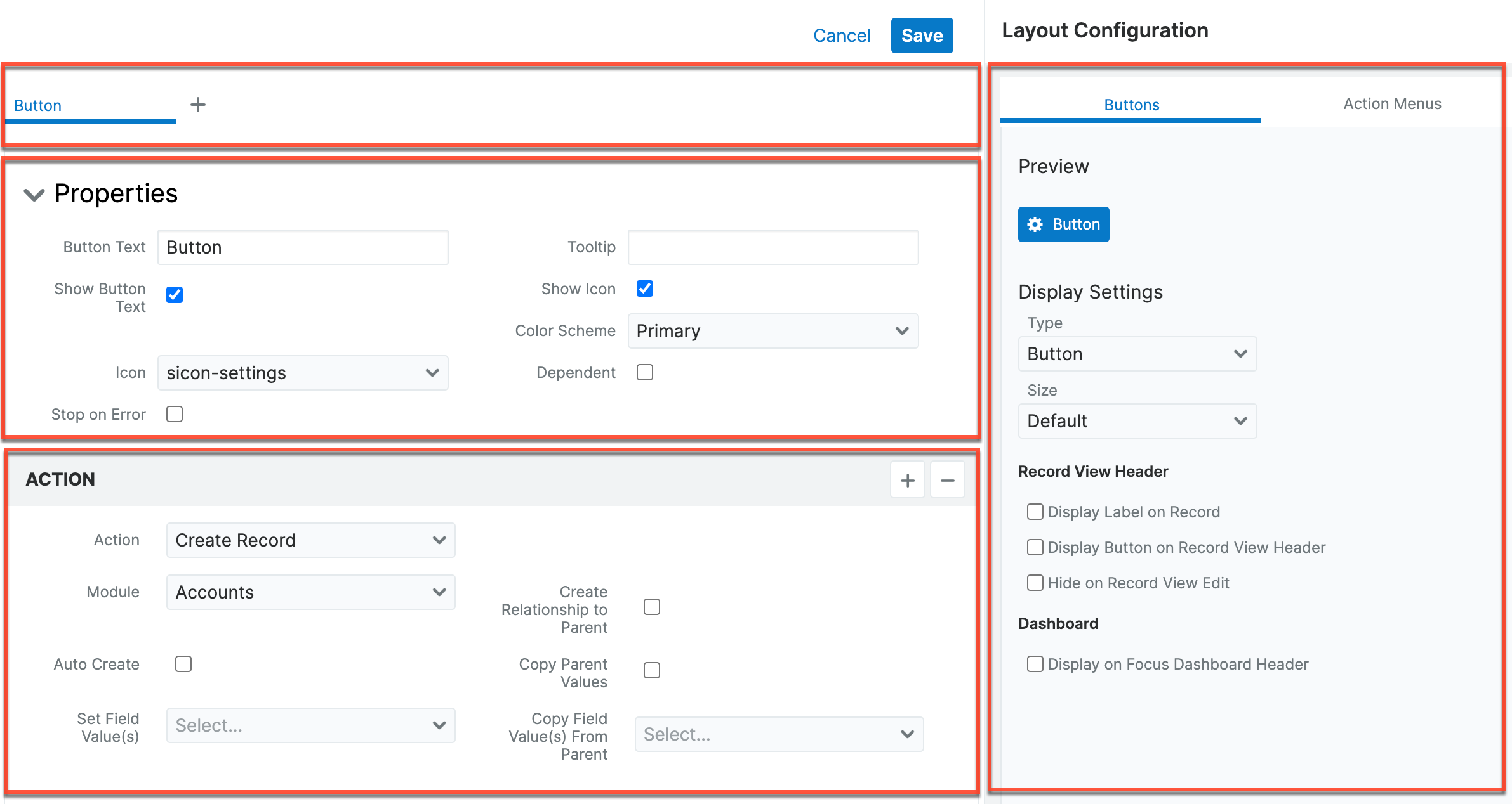 actionbutton docmerge update