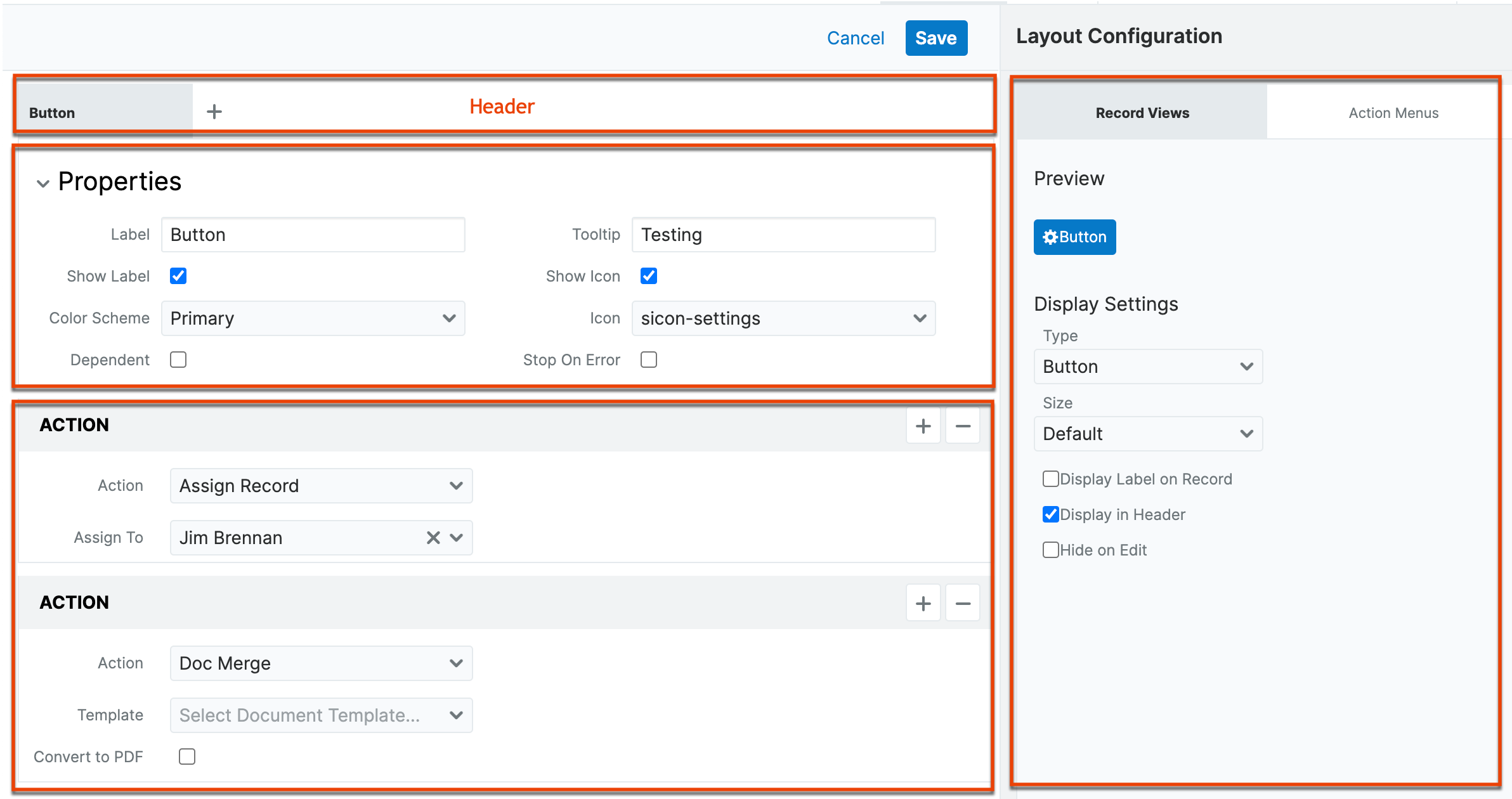 actionbutton docmerge update