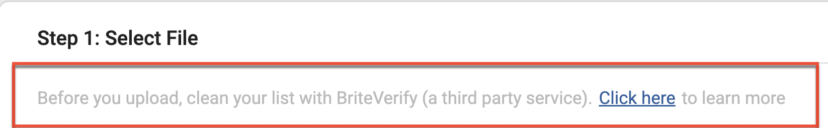 SM UG Lists Briteverify