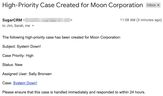 Notification Email